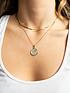  image of seol-gold-18ct-gold-plated-sterling-silver-world-map-adjustable-necklace