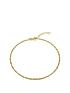  image of seol-gold-18ct-gold-plated-sterling-silver-twisted-curb-chain-anklet
