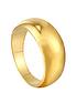  image of seol-gold-18ct-gold-plated-sterling-silver-chunky-domed-cigar-ring