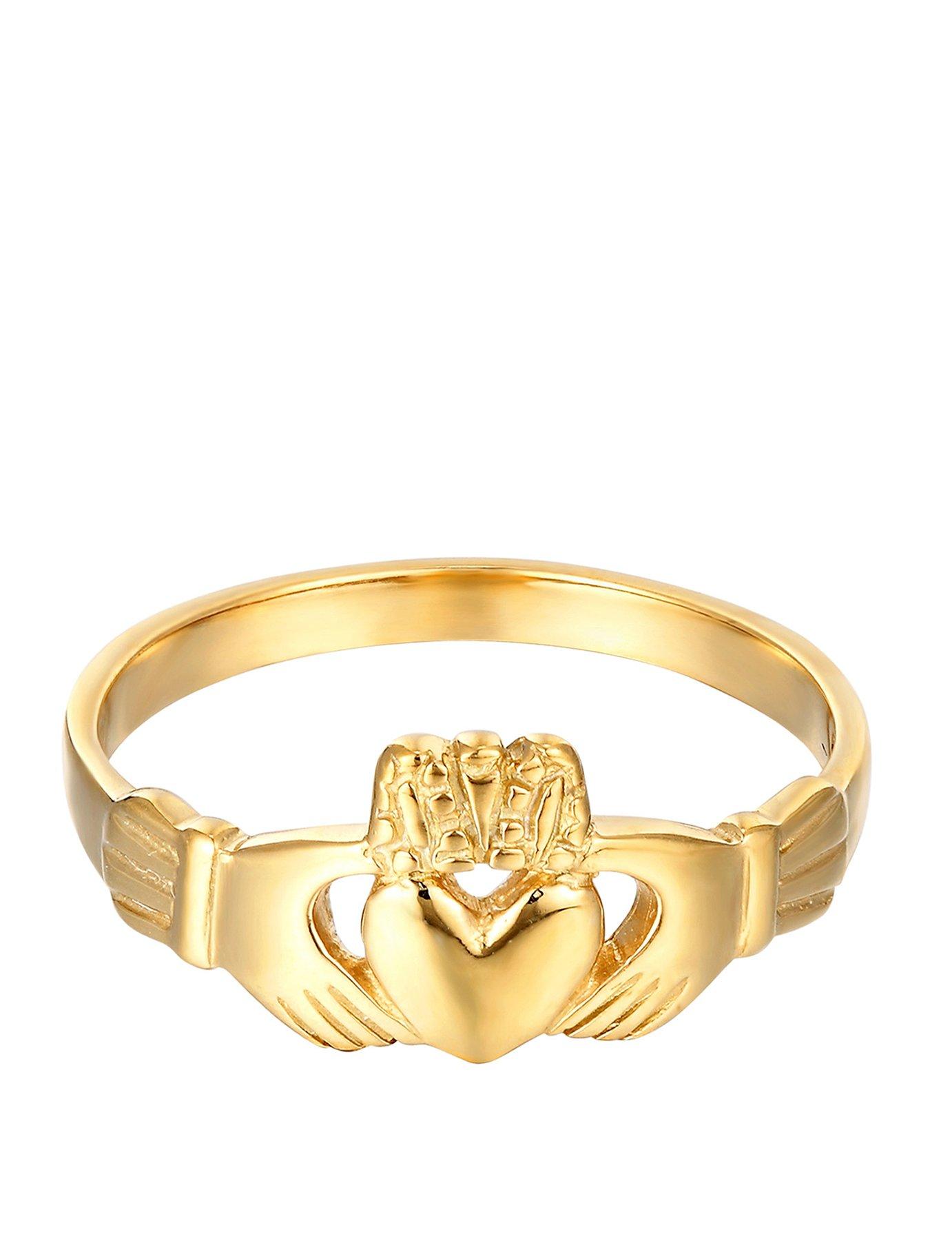Image 1 of 6 of Seol + Gold 18ct Gold Plated Sterling Silver Claddagh Ring