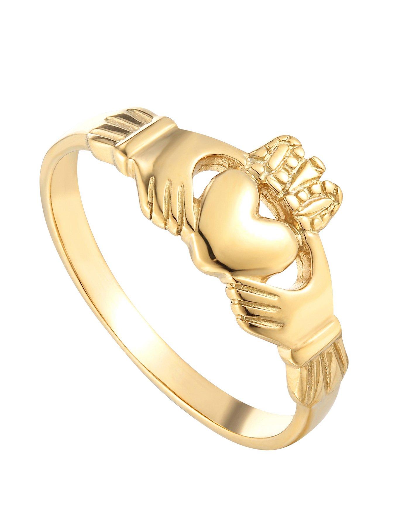 Image 3 of 6 of Seol + Gold 18ct Gold Plated Sterling Silver Claddagh Ring