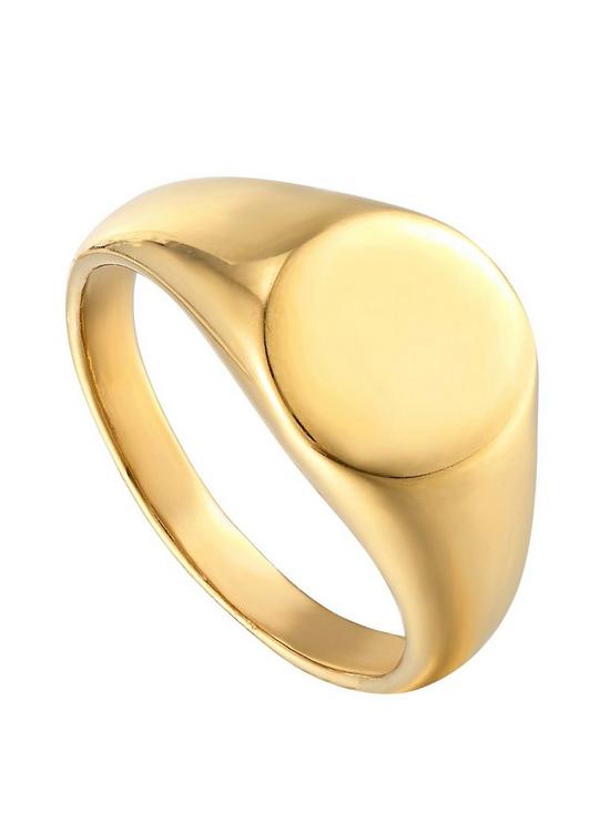 front image of seol-gold-18ct-gold-plated-sterling-silver-chunky-oval-signet-ring