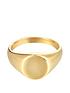  image of seol-gold-18ct-gold-plated-sterling-silver-chunky-oval-signet-ring