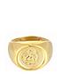  image of seol-gold-18ct-gold-plated-sterling-silver-angel-cherub-signet-ring