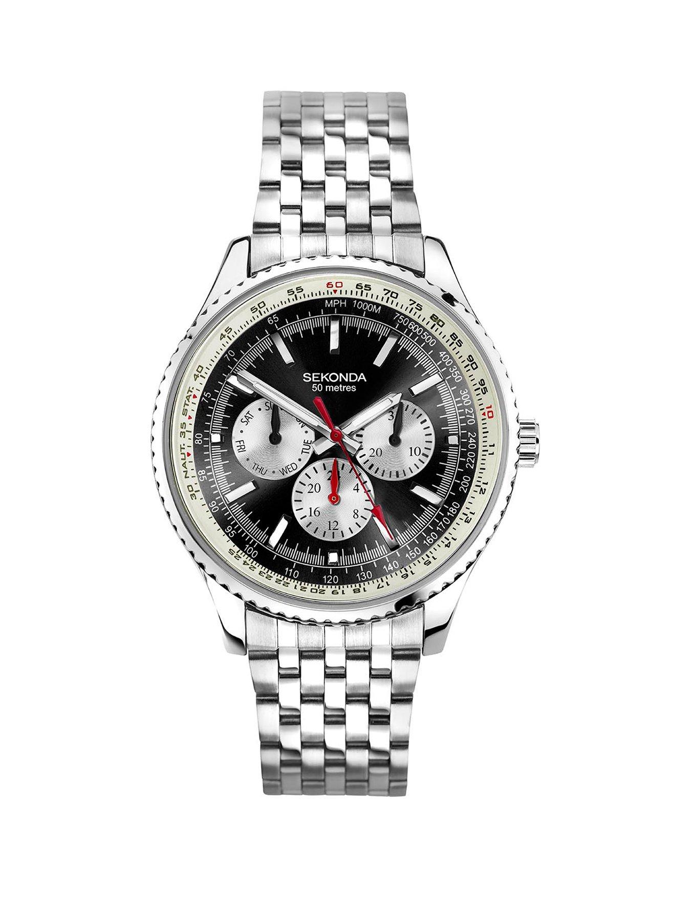 Sekonda Chronograph Stainless Steel Mens Watch littlewoods