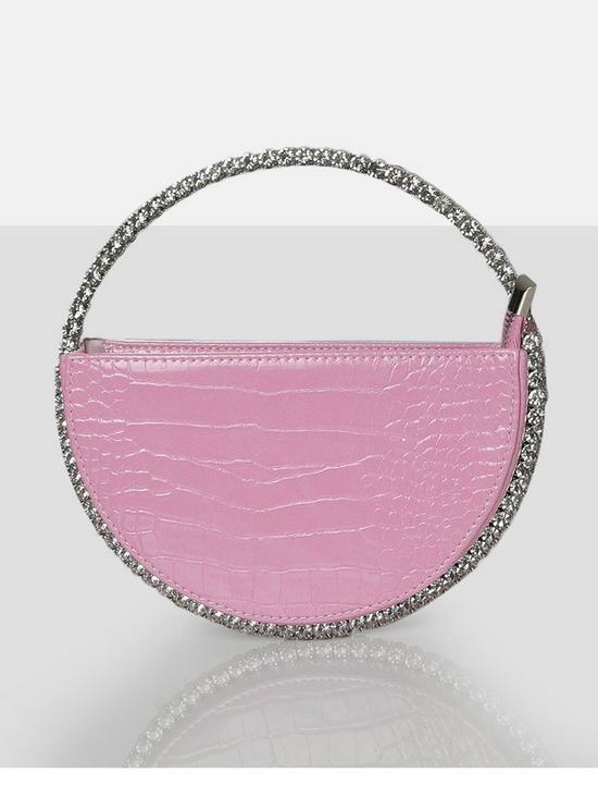 front image of public-desire-the-alessia-circular-clutch-bag-baby-pink