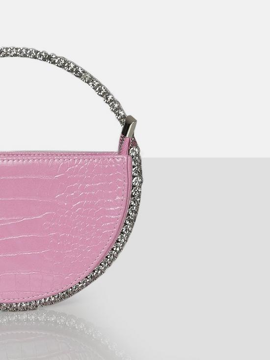 stillFront image of public-desire-the-alessia-circular-clutch-bag-baby-pink
