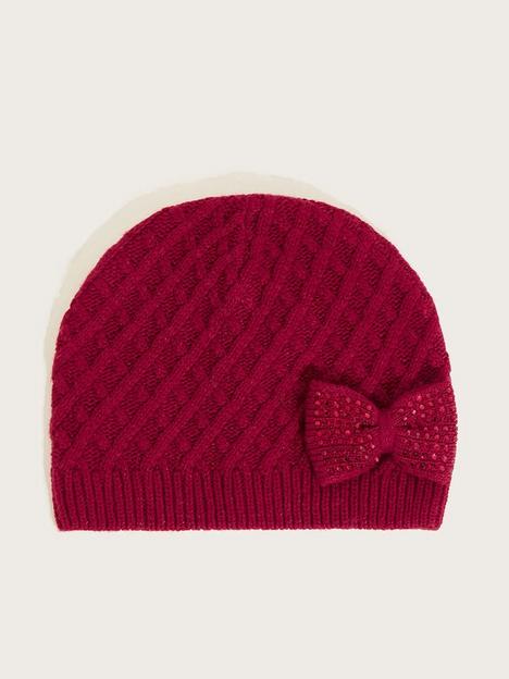 monsoon-girls-recycled-beanie-hat-red