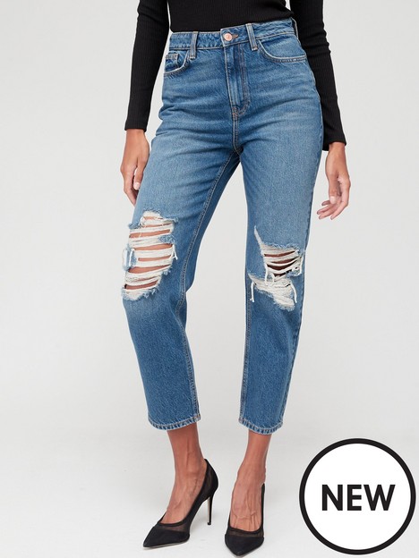 v-by-very-high-waist-mom-jean-with-busted-knees