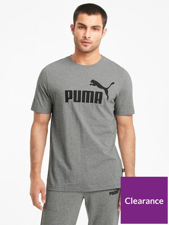 front image of puma-plus-size-essential-t-shirt-grey