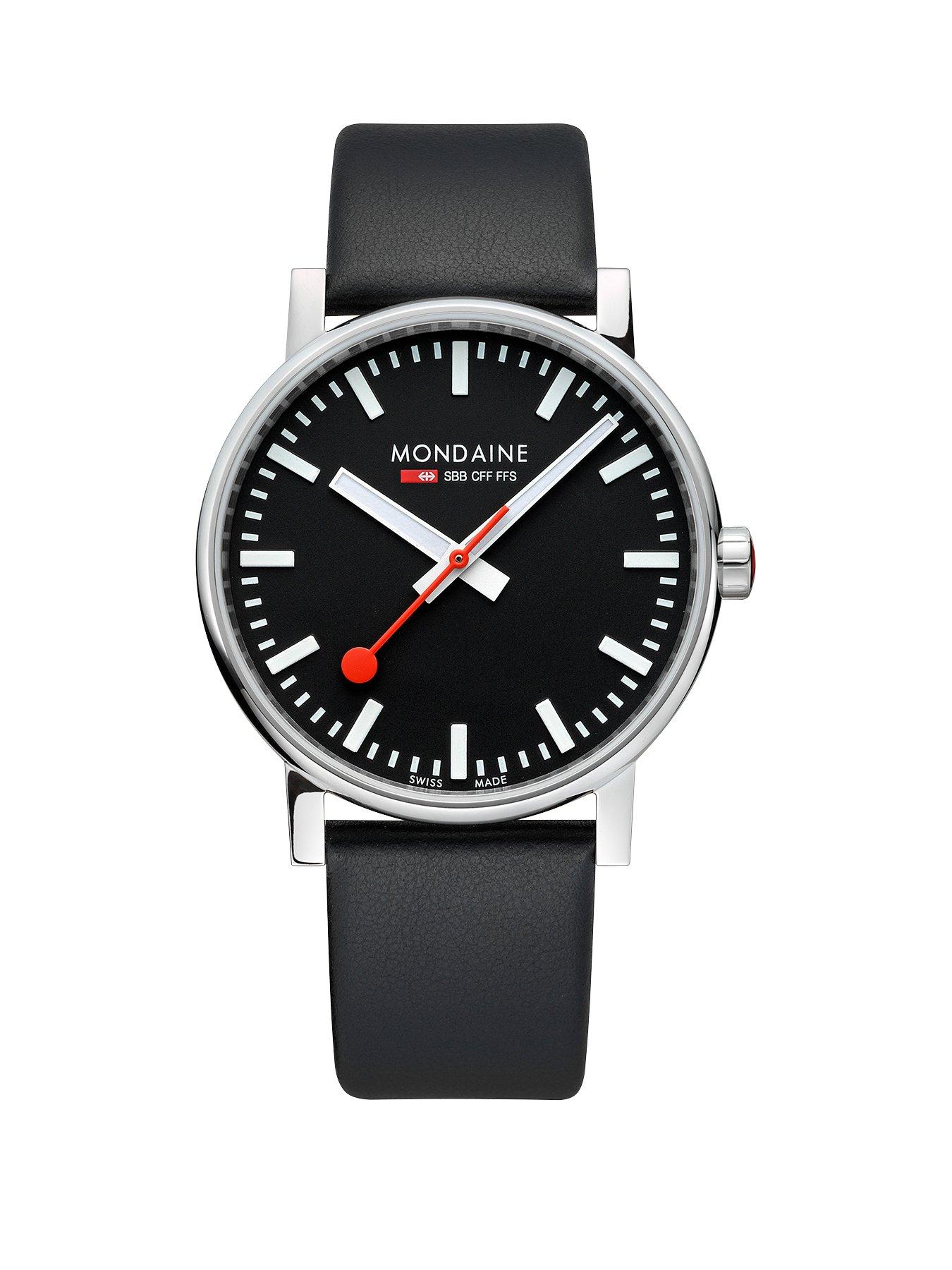 Mondaine Evo2 43 Mm Grape Leather Mens Watch