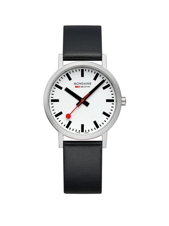 front image of mondaine-classic-36-mm-grape-leather-unisex-watch