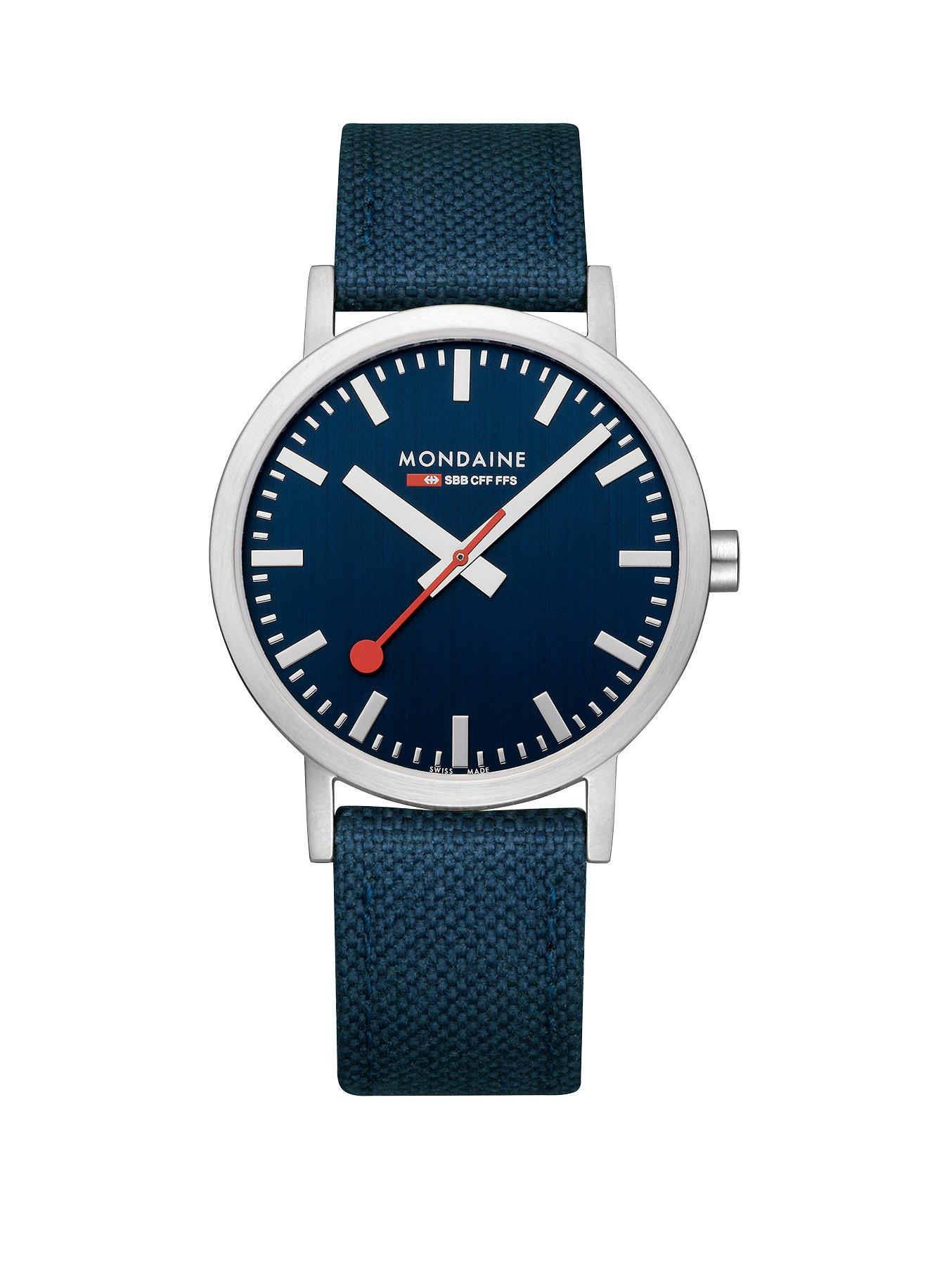 Mondaine Classic 40 Mm Textile With Cork Lining Unisex Watch