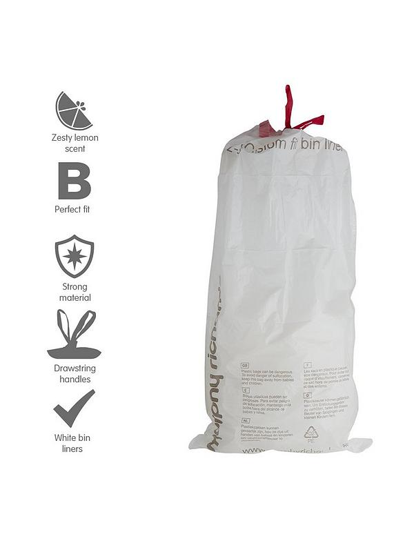 Morphy Richards New Morphy Richards Bin Liners Lemon Scented Rubbish Bags Size c,50L pack of 20. 