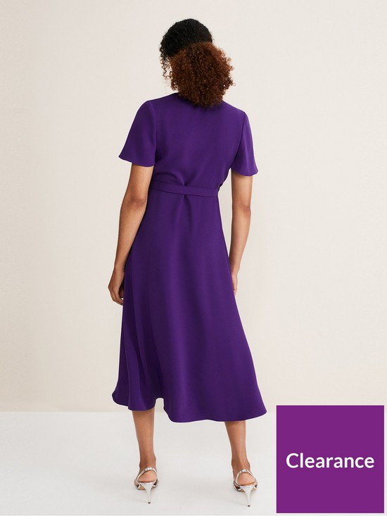 stillFront image of phase-eight-julissa-frill-tie-waist-dress-violet