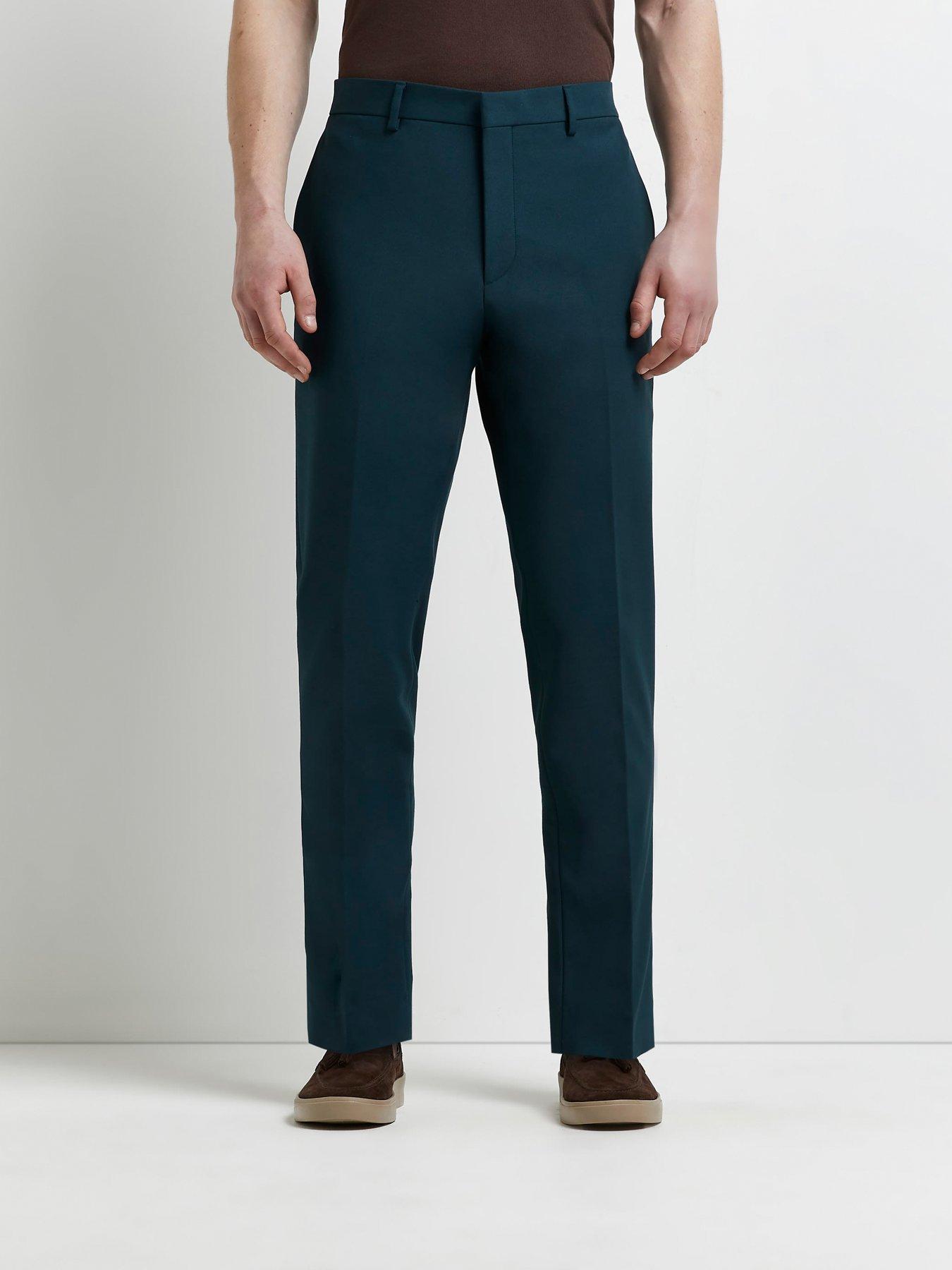 River Island Green Slim Teal Suit Trouser | littlewoods.com