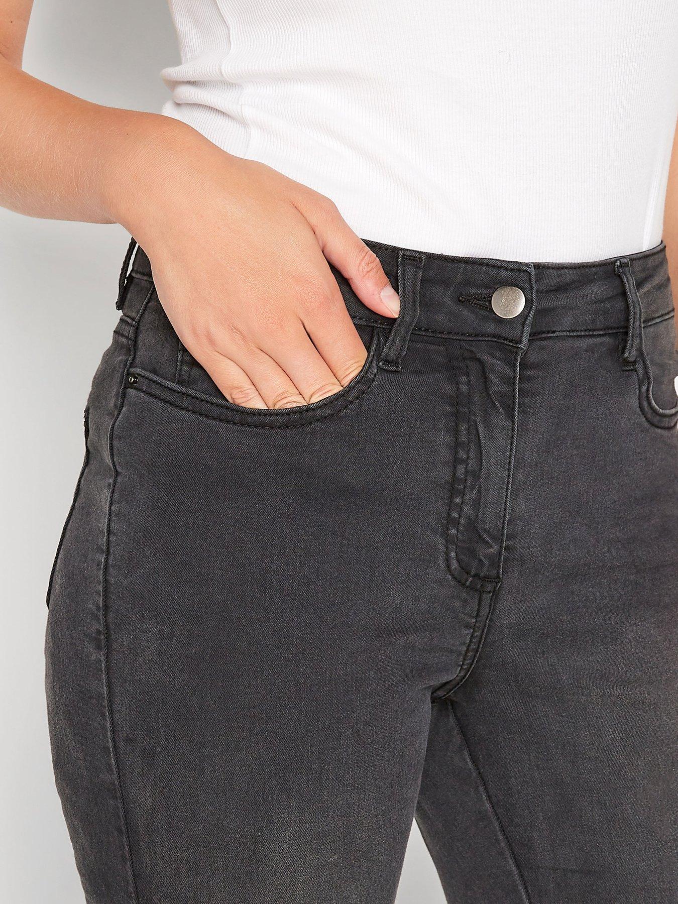  image of long-tall-sally-ava-skinny-jeans-washed-blacknbsp