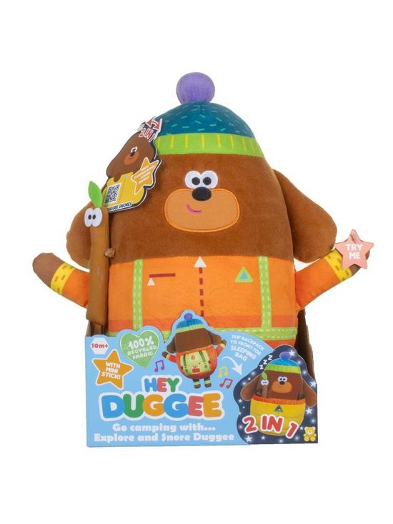 front image of hey-duggee-explore-and-snore-camping-duggee-with-stick