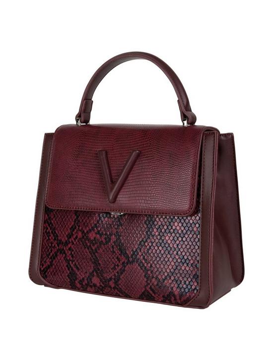 stillFront image of valentino-bags-peri-large-satchel-cross-body-bag-burgundy