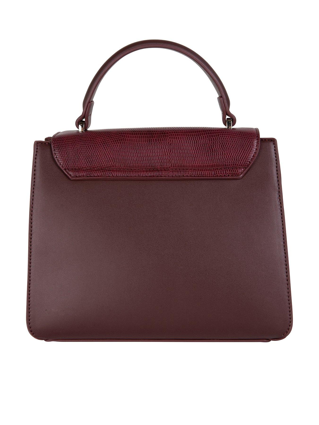  image of valentino-bags-peri-large-satchel-cross-body-bag-burgundy