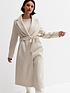  image of new-look-unlined-belted-long-coat-cream
