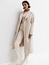  image of new-look-unlined-belted-long-coat-cream