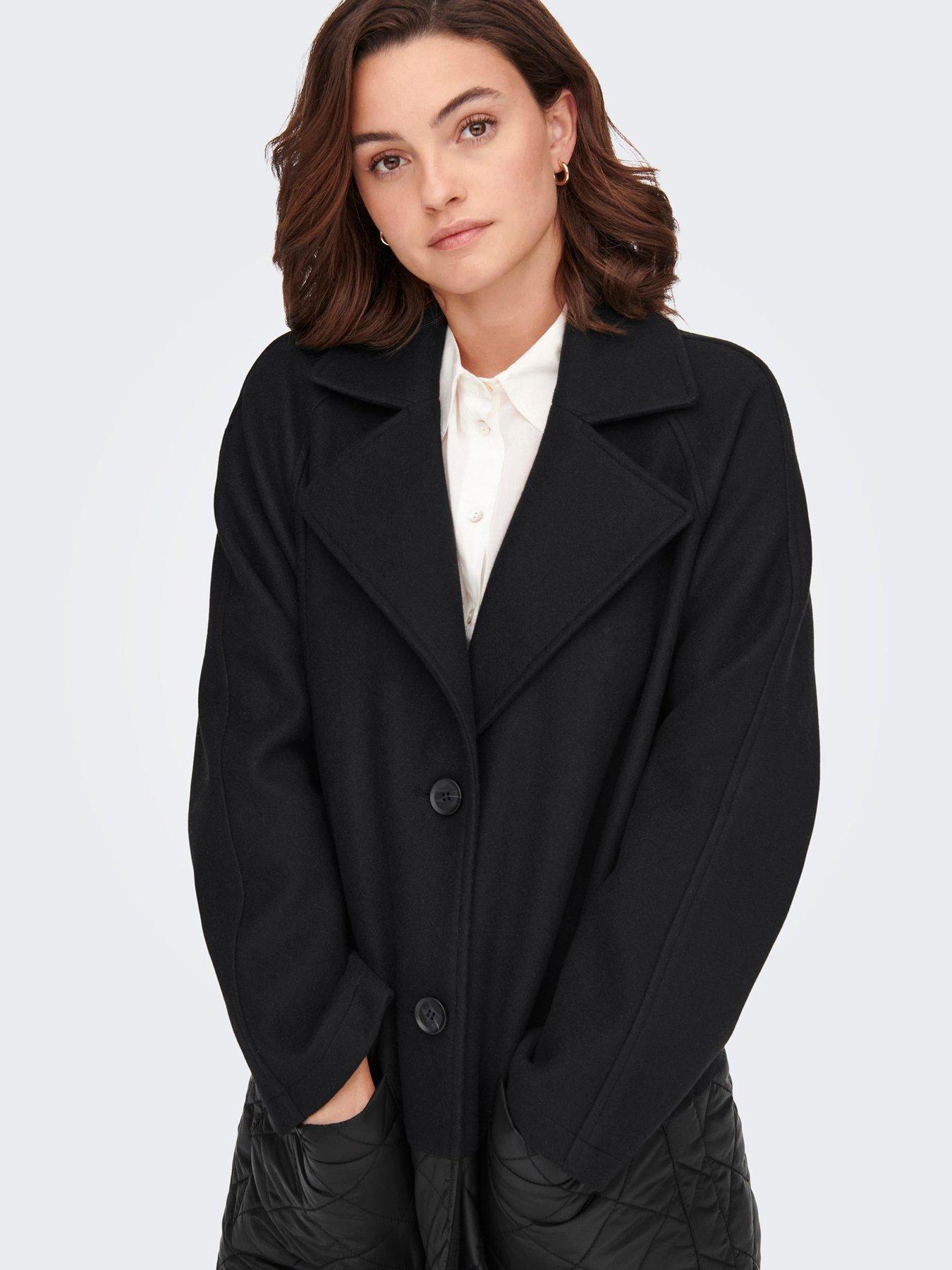  image of only-polyester-quilted-mix-coat-black