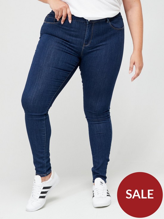 front image of only-curve-push-up-skinny-jean-dark-wash