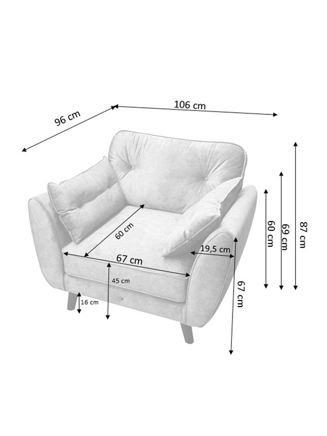Image 3 of 5 of Very Home Paulo Velvet&nbsp;Armchair - Grey&nbsp;- FSC&reg; Certified