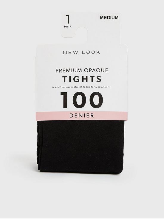 front image of new-look-black-odour-control-100-denier-premium-opaque-tights