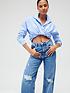  image of only-high-waist-wide-leg-ripped-jean-blue