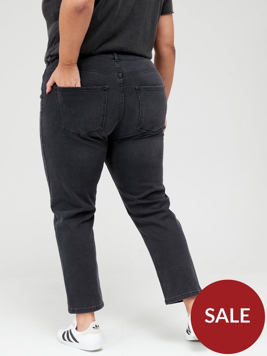 stillFront image of only-curve-curve-high-waist-mom-jean-black