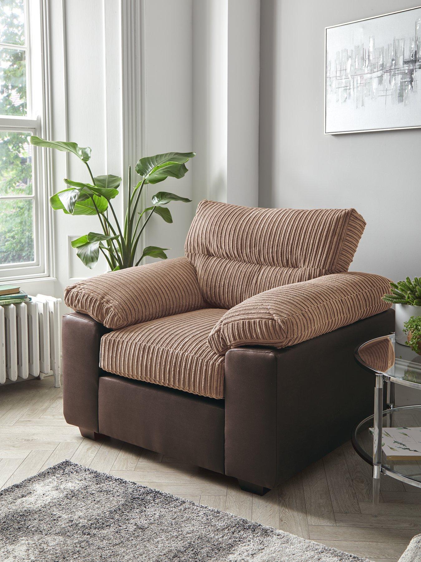Image 1 of 6 of Very Home Armstrong&nbsp;Armchair&nbsp;- Brown