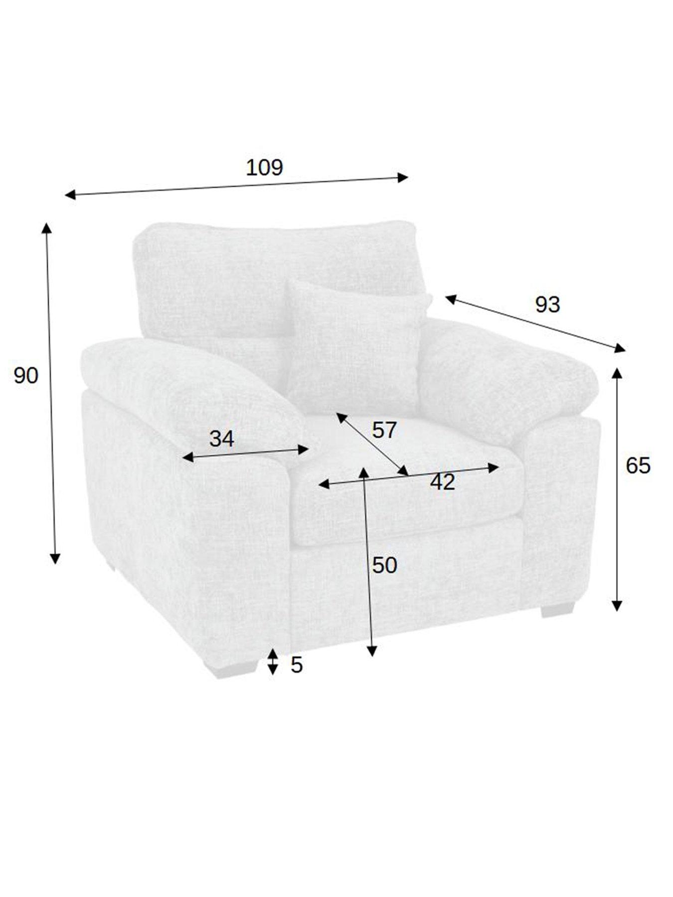 Image 5 of 6 of Very Home Armstrong&nbsp;Armchair&nbsp;- Brown