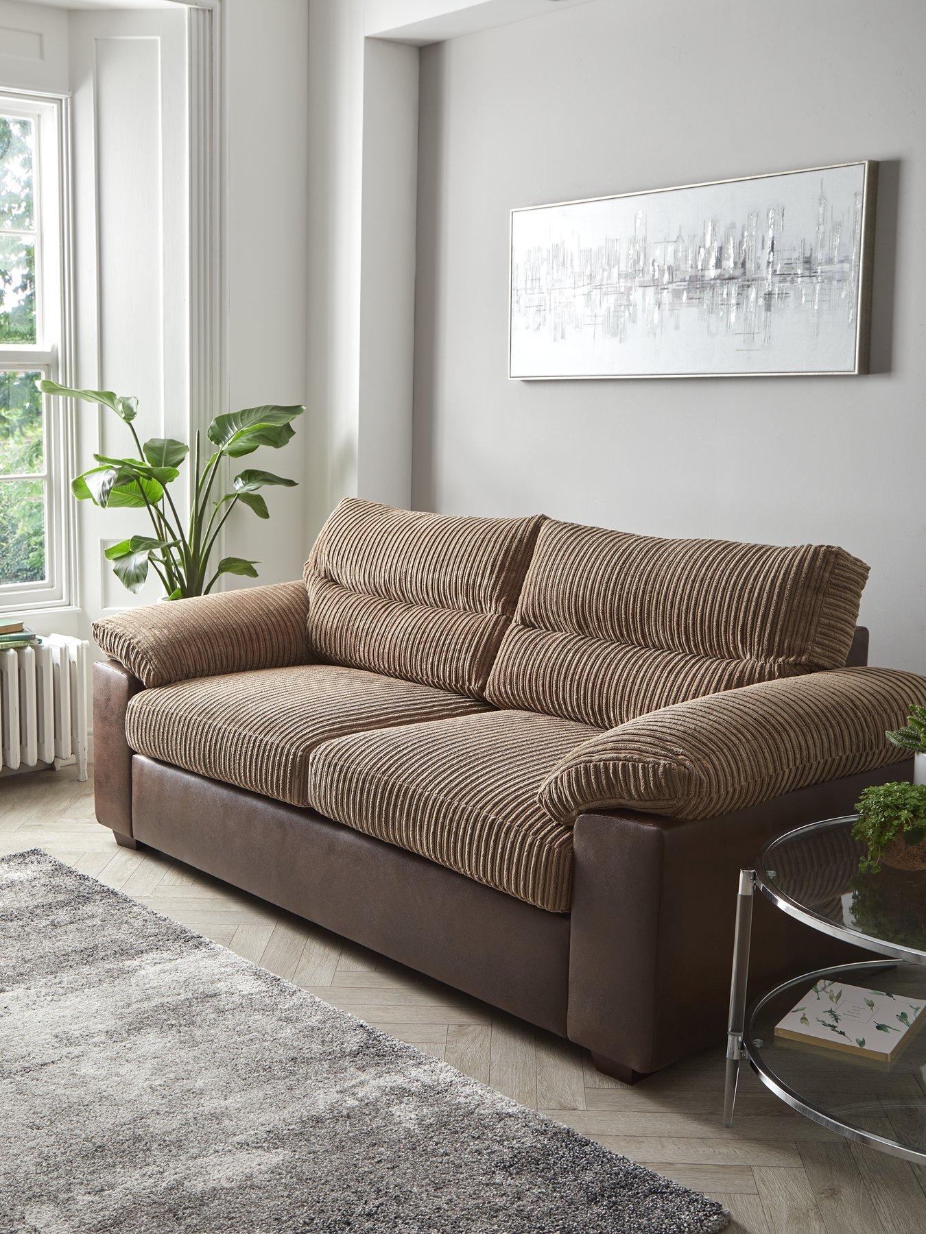 Very Home Armstrong 3 Seater Sofa - Brown