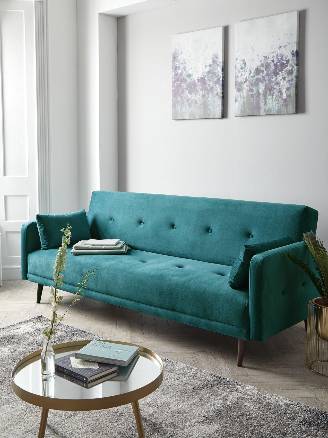 Image 1 of 6 of The Very Collection Cadiz Sofa Bed - Teal - FSC&reg; Certified