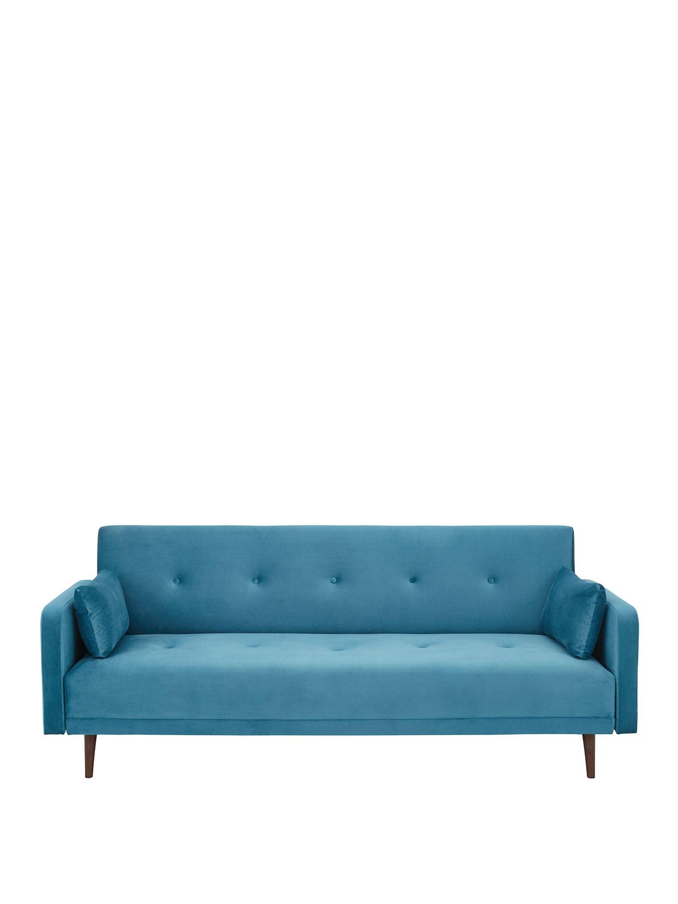  image of very-home-cadiz-velvet-sofa-bed-tealnbsp--fscreg-certified