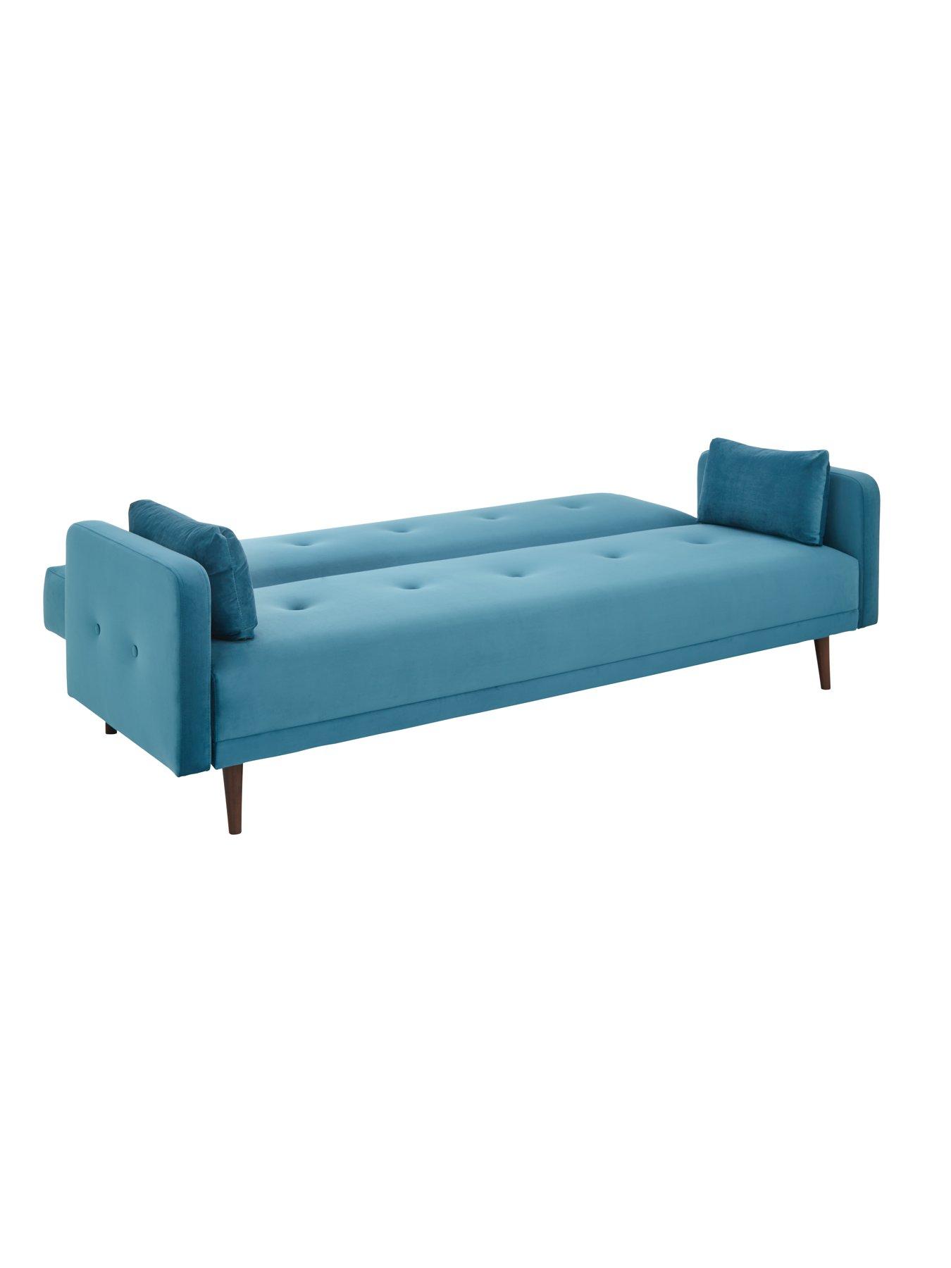  image of very-home-cadiz-velvet-sofa-bed-tealnbsp--fscreg-certified
