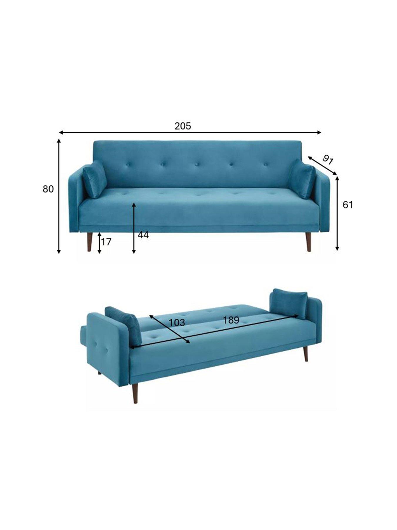 Image 5 of 6 of The Very Collection Cadiz Sofa Bed - Teal - FSC&reg; Certified