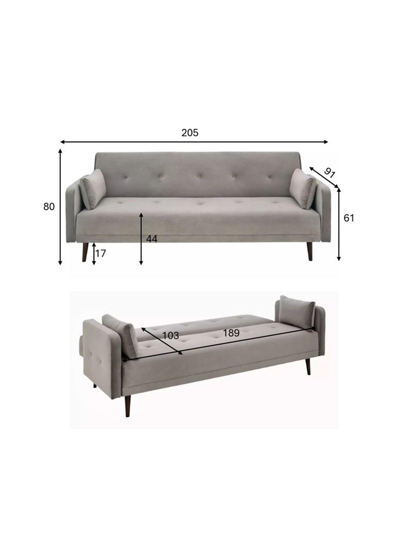 Image 5 of 6 of The Very Collection Cadiz Sofa Bed - Grey - FSC&reg; Certified