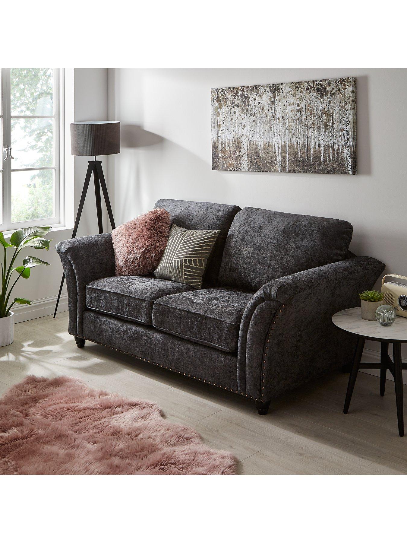 Very Home Ariel 3 Seater Fabric Sofa - Charcoal - FSC Certified
