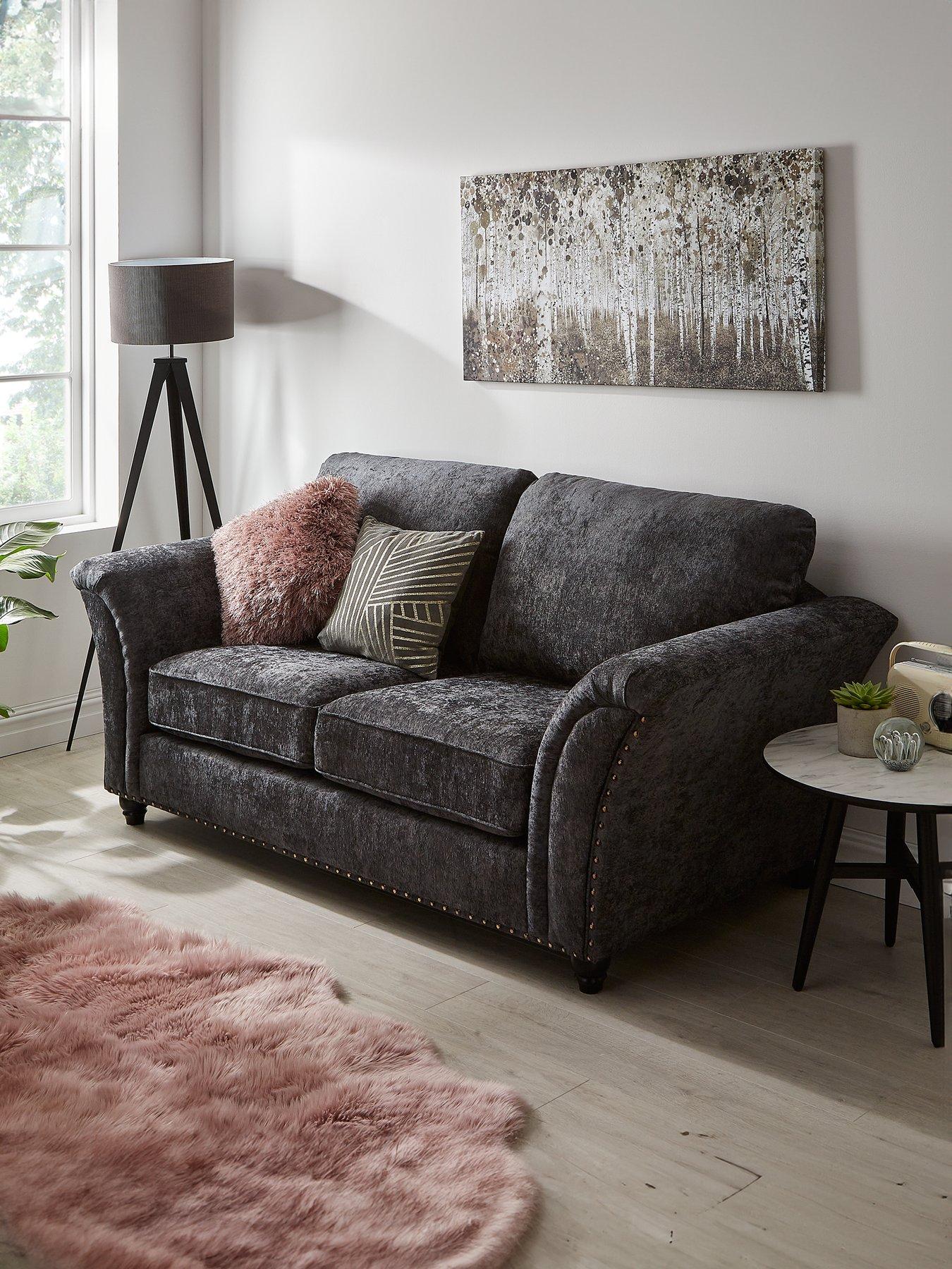 image of very-home-ariel-2-seater-fabric-sofa-charcoal--nbspfsc-certified