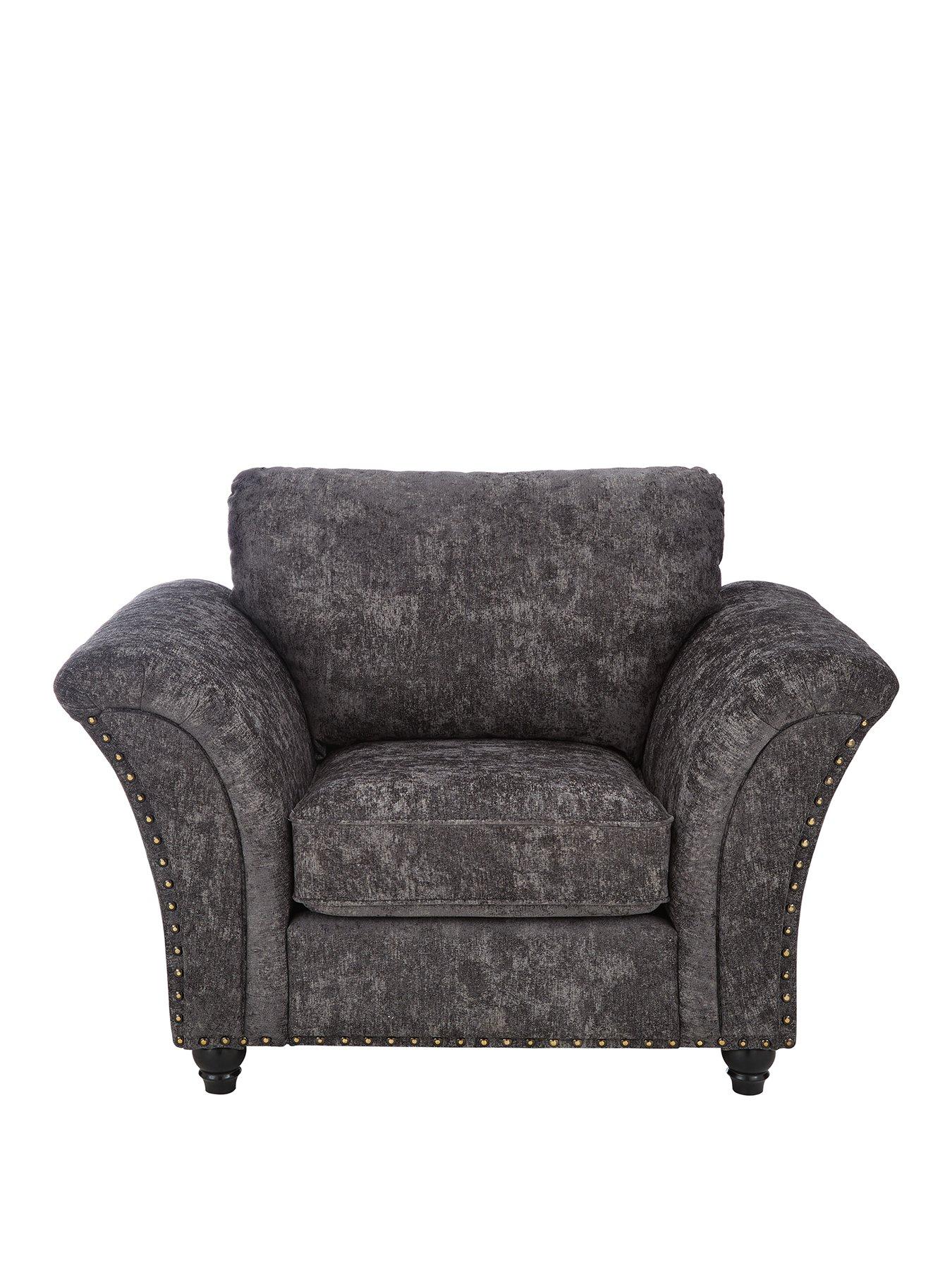 Black fabric online armchair