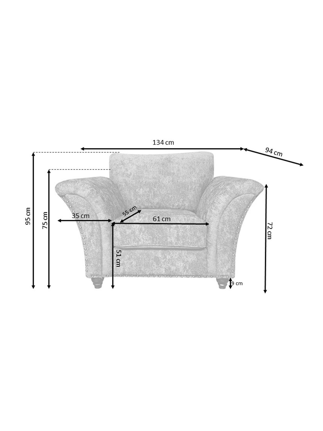 Image 3 of 5 of Very Home Ariel Fabric Armchair - Silver&nbsp;- FSC&reg; Certified