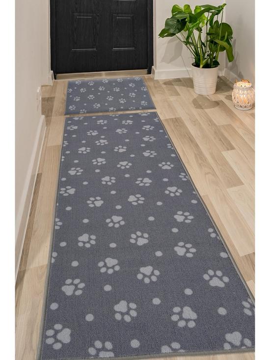 stillFront image of paw-print-doormat-runner-set