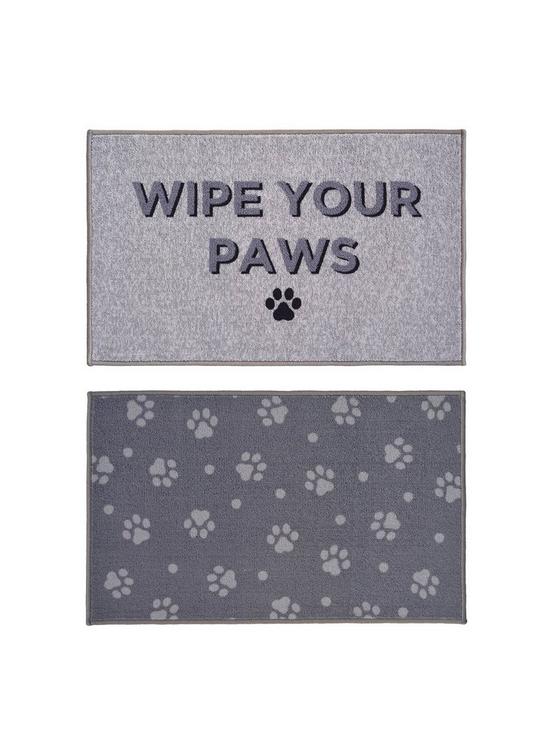 front image of wipe-your-paws-set-of-2-doormats