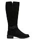  image of clarks-maye-shine-suede-knee-high-boots-black