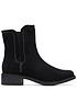  image of clarks-maye-zip-suede-ankle-boots-black