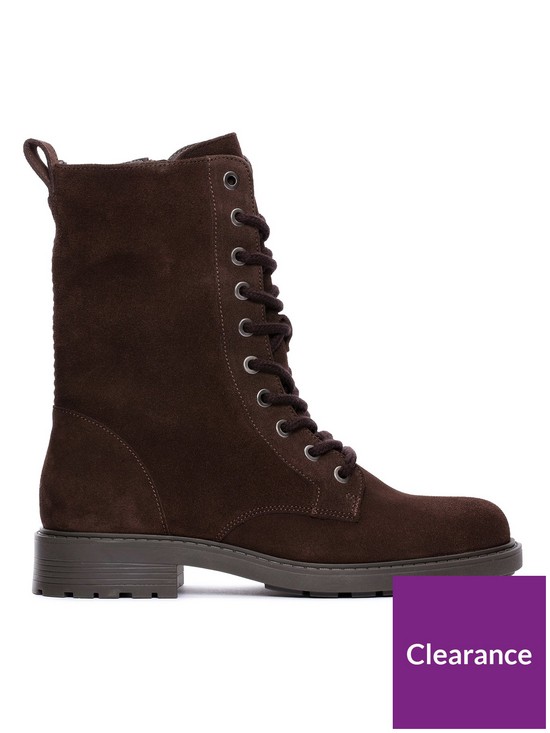 front image of clarks-orinoco2-style-suede-ankle-boot-brown