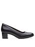  image of clarks-linnae-pump-leather-heeled-shoe